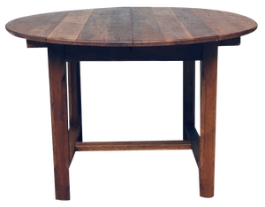 Popular Work Oak Extendable Dining Table, France, 1930s