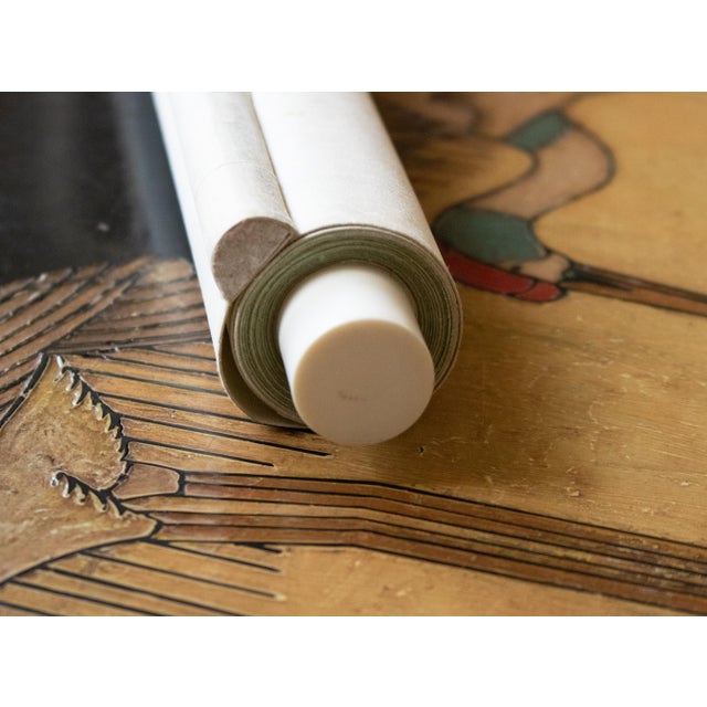 "Leaping Carp", Early Showa Era Japanese Silk Scroll Painting For Sale - Image 16 of 18