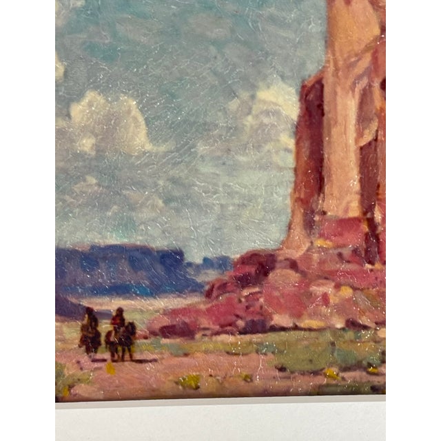 Paper Pair of Hand-Textured Prints After Edgar Alwin Payne Canyon De Chelly For Sale - Image 7 of 10
