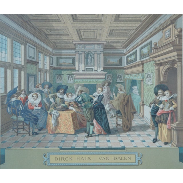 Glass Antique 1880s Firmin Didot Hollande Romain Architectural Lithograph Diptych, Framed For Sale - Image 7 of 11