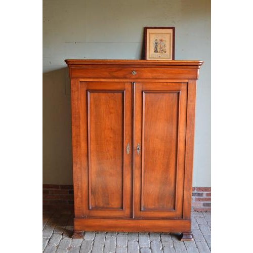 Antique Louis Philippe Cherrywood Girls Wardrobe For Sale - Image 10 of 11