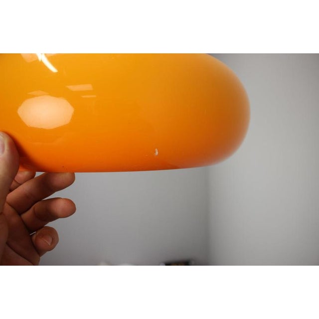 Space Age Pendant Lamp in Orange from Guzzini, Italy, 1970s For Sale - Image 6 of 11