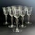 Gorgeous set of 6 vintage wine glasses, dating to the 1950s. These mid-century glasses feature a refined etched floral...