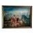Vintage Oil Painting of Swimmers and Sailboats on Beach For Sale