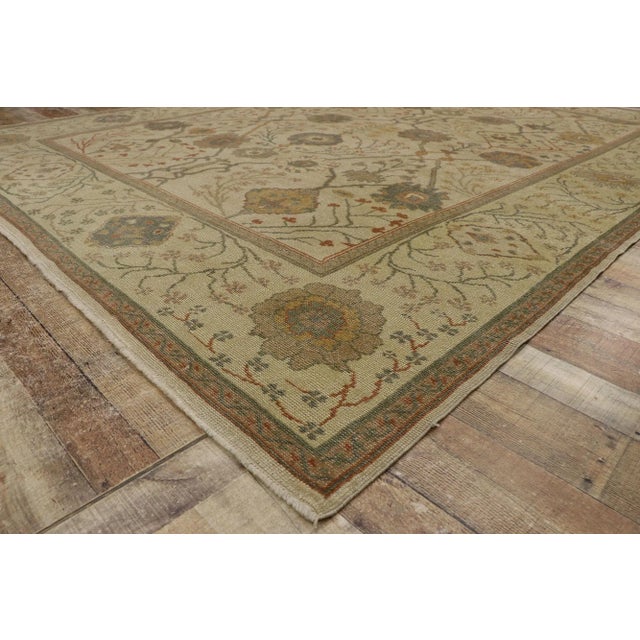 Modern Turkish Oushak Rug - 09'05 X 12'01 For Sale - Image 3 of 9