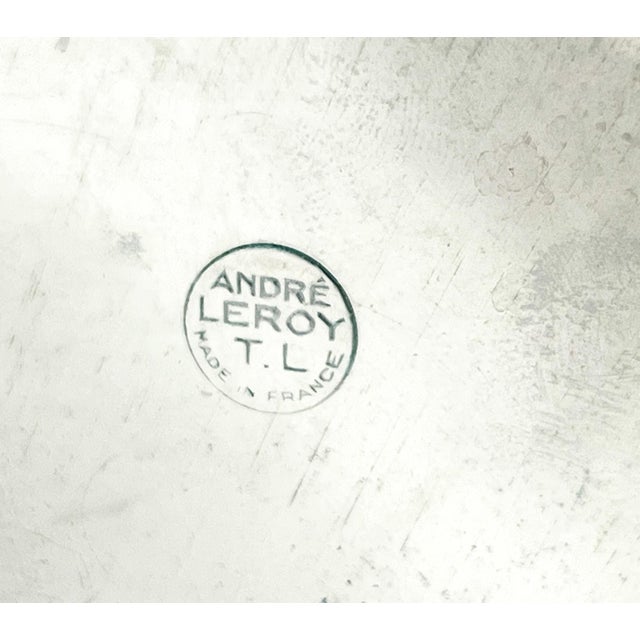 Mid 20th Century Mid-Century Modern André Leroy French Chrome Champagne Bucket / Ice Bucket With Ring Handles For Sale - Image 9 of 11