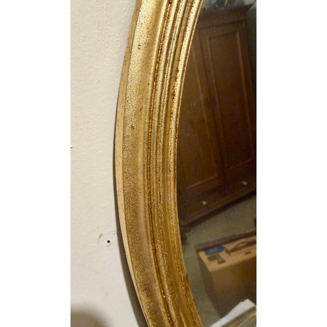 Mid 20th Century Vintage Gilt Italian Mirror With Distressed Mirror Glass For Sale - Image 5 of 11