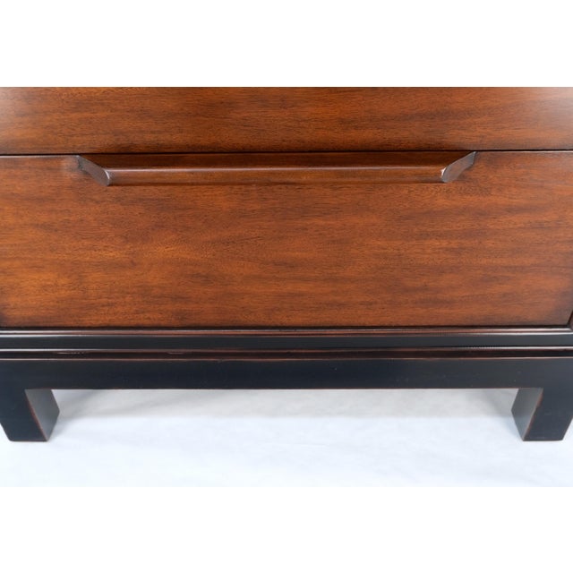 Pair 7.5' Tall Custom Mahogany Etageres Adjustable Shelves Dresser Drawers MINT! For Sale - Image 10 of 12