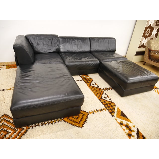 Mid-Century Modern Modular Leather Sofa from De Sede, 1970s, Set of 5 For Sale - Image 9 of 13