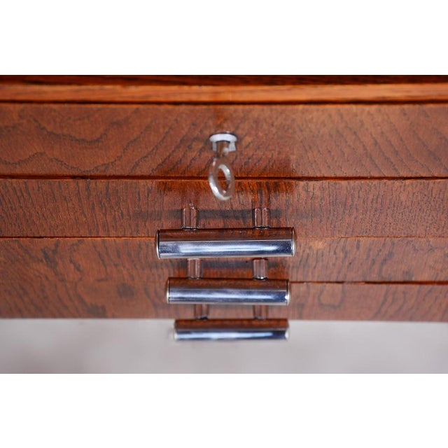 Oak Writing Desk from Robert Slezak, 1930s For Sale - Image 13 of 15