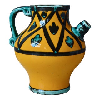 Vintage Colorful Jug from Saint Clément For Sale