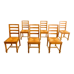 1950s Jacques Adnet | Ladder Back Dining Chairs - Set of 6