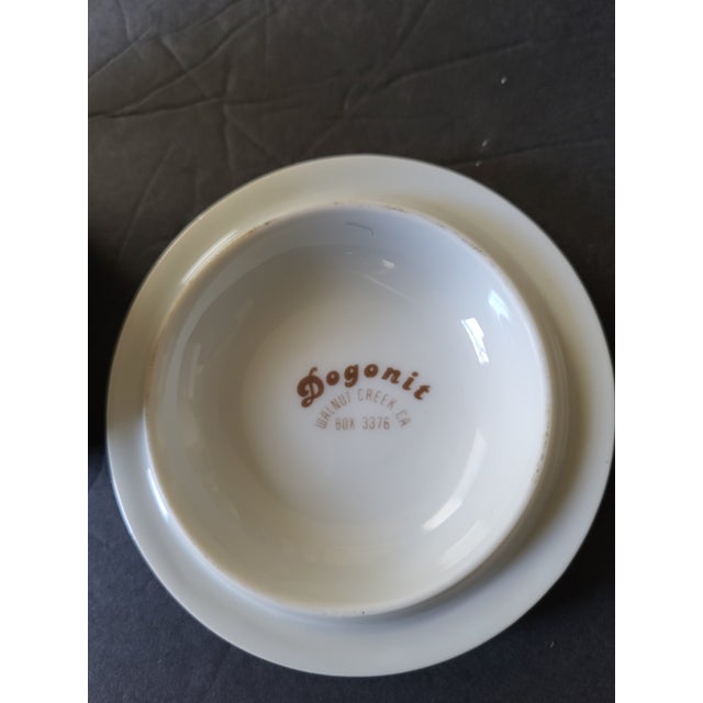 Ceramic Early 1900s Monique Akar Dogonit Akita Dog Trinket Box For Sale - Image 7 of 10