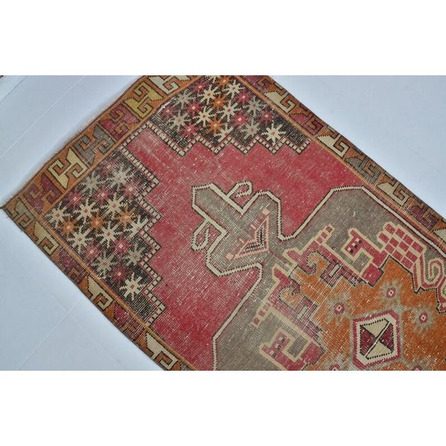 Textile Oushak Vintage Handknotted Carpet For Sale - Image 7 of 10