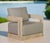 Paradiso Outdoor Teak Natural Look Revolving Chair - Gray Fabric For Sale - Image 12 of 12