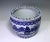 Large Chinese Porcelain Planter With Hand Painted Blue & White Temples & Lakes 16" For Sale In Tampa - Image 6 of 7