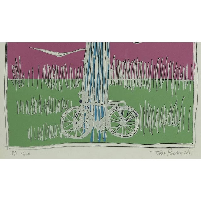 Tree is an original contemporary artwork realized by Alfonso Bonavita in 1990s. Mixed colored lithograph. Hand signed and...