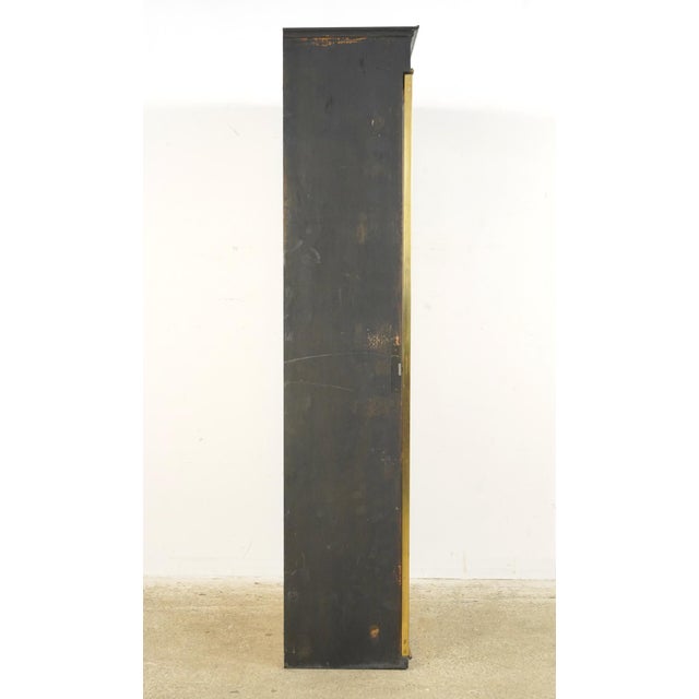 Vintage European Glass Front Wood Vitrine Cabinet For Sale - Image 9 of 12