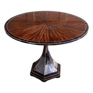 Vintage Maitland Smith Round Dining or Center Hall Table For Sale