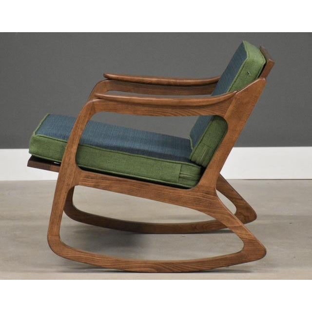 Lawrence Peabody 1960s Lawrence Peabody Refinished Mid Century Modern Rocking Chair For Sale - Image 4 of 9