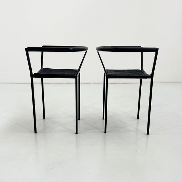 Vintage Poltroncina Chairs by Maurizio Peregalli for Zeus Noto, 1980s, Set of 4 For Sale - Image 11 of 11