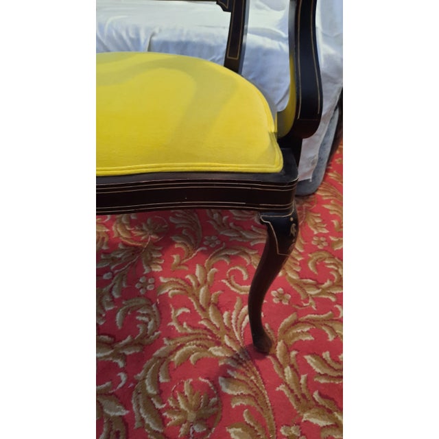 Brown Hepplewhite Anthemium Back Dining Chairs, Set of 6 For Sale - Image 8 of 13