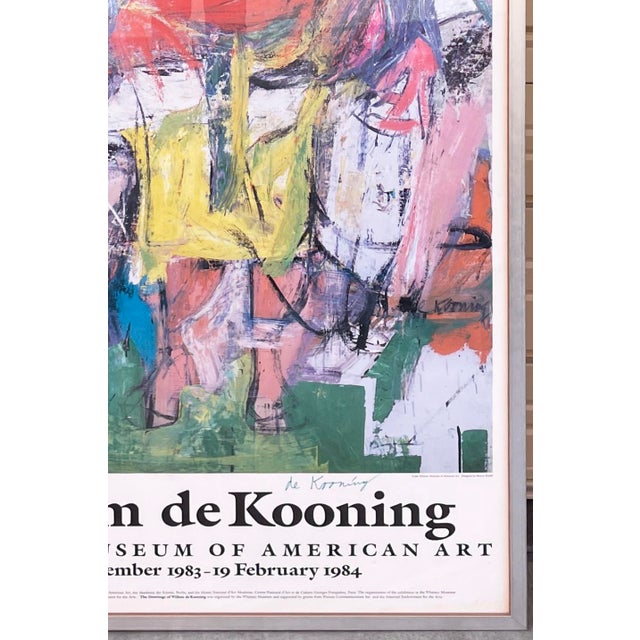Willem de Kooning 1983 Signed Willem deKooning Whitney Retrospective Poster “Woman and Bicycle” For Sale - Image 4 of 8