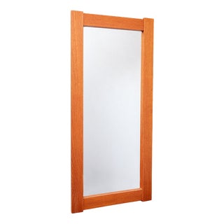 Large Vintage Mirror in Teak Frame, Denmark, 1980s For Sale