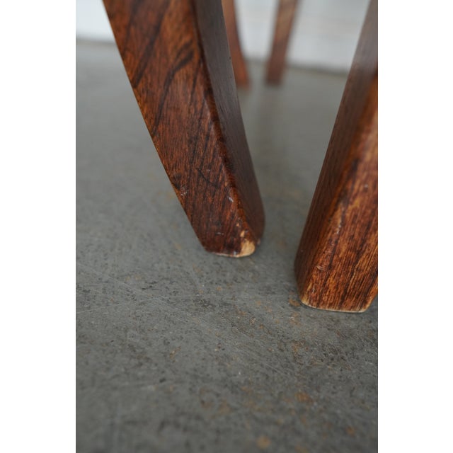 Vintage Attributed to Hickory Manufacturing Co. Burl Wood Dining Chairs (Set of 8) For Sale - Image 17 of 18