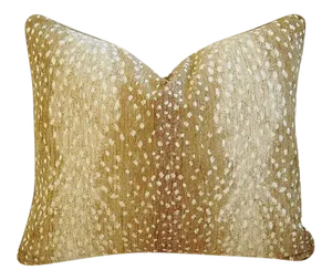 Antelope Deer Fawn Velvety Chenille Down/Feather Pillow 21" X 18"