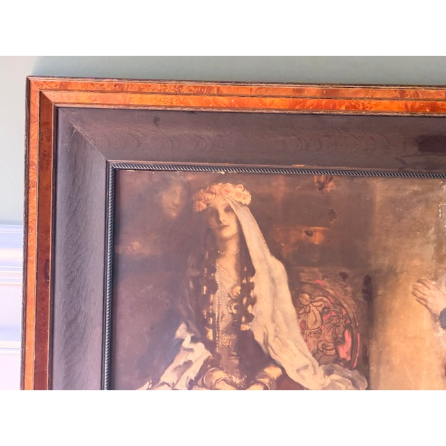 1920s Monumental Antique Blanchefleur Abbey Figural Painting on Board, Class of 1928 For Sale - Image 5 of 8