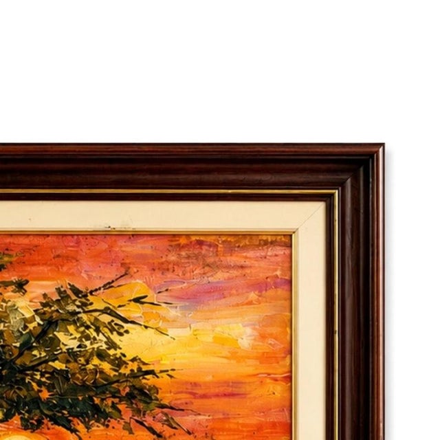 Jusa, Landscape, Sunset, 1996, Acrylic on Canvas For Sale - Image 4 of 6
