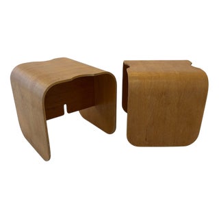 Vintage Bentwood Lock Tables by Terence Conran Fo Habitat, 1980, Set of 2 For Sale