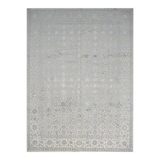 1990s Handwoven Transitional Tabriz Style Area Rug 9 X 12 For Sale