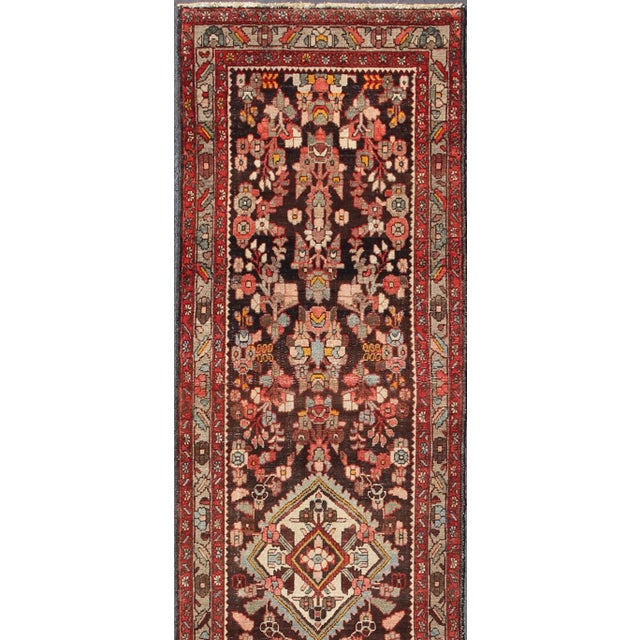 Keivan Woven Arts, H-702-17, 1950’s Vintage Hamedan Runner-3’2’x16’5" For Sale - Image 4 of 13