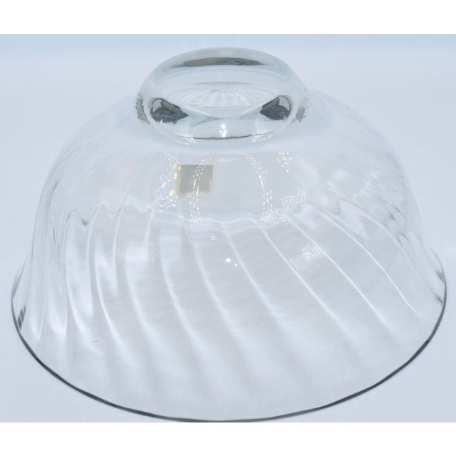 Contemporary 1970s Dansk International Designs Minimalist Round Art Glass Bowl Centerpiece For Sale - Image 3 of 6
