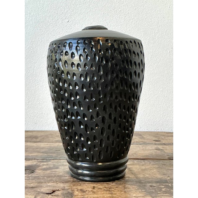 Late 20th Century Vintage Original Studio Pottery Vase For Sale - Image 5 of 12