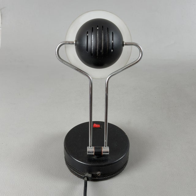 Space Age Adjustable Metal Glass Table Lamp, 1970s For Sale - Image 4 of 11