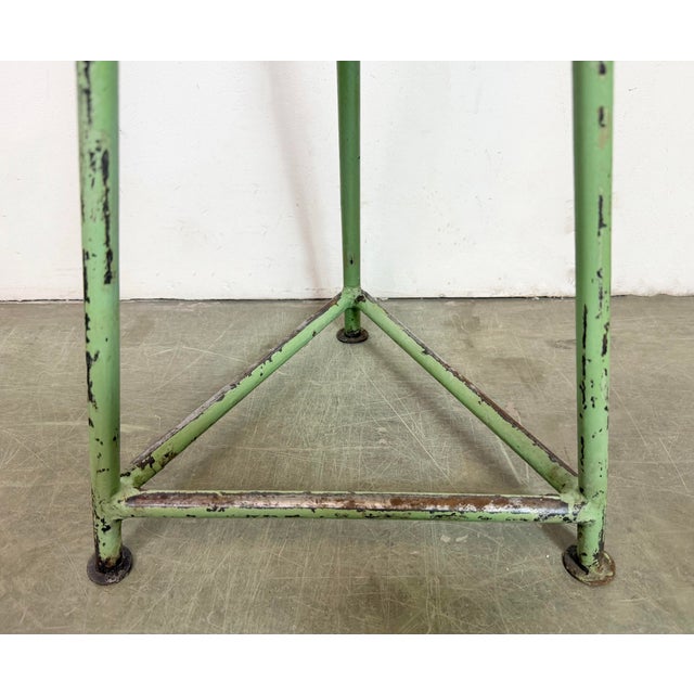 Industrial Green Workshop Stool, 1960s For Sale - Image 12 of 15