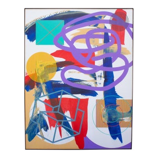 Late 20th Century “Before the Big Bang” Abstract Acrylic on Canvas Painting by James Massena March For Sale