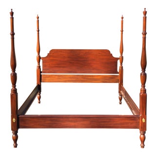 Henkel Harris Solid Mahogany Queen Bed For Sale
