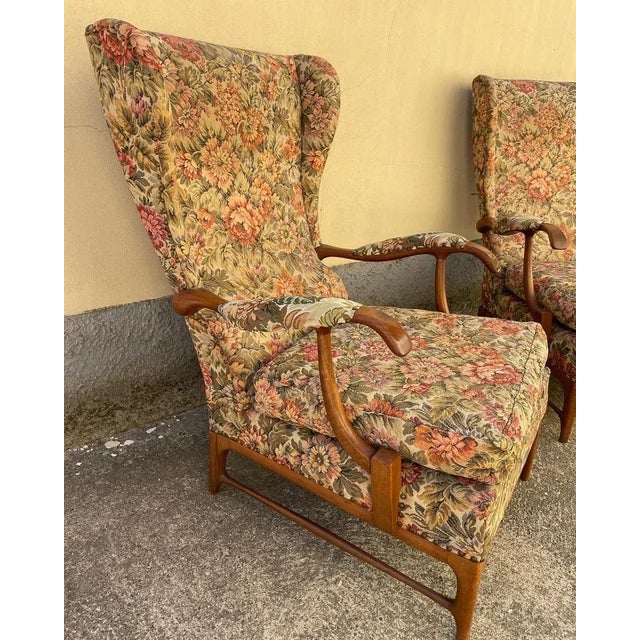 Wood Set of Vintage Armchairs by Paolo Buffa for Frama, 1950s For Sale - Image 7 of 13