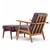 Mid 20th Century Hans Wegner for Getama Ge-290 Mid Century Danish Teak High Back Lounge Chairs - Pair With Ottoman For Sale - Image 5 of 11