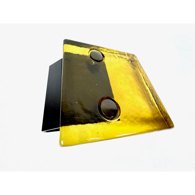 Mid-Century Modern Amber Glass Push and Pull Alpana Door Handle, 1960s For Sale - Image 4 of 11