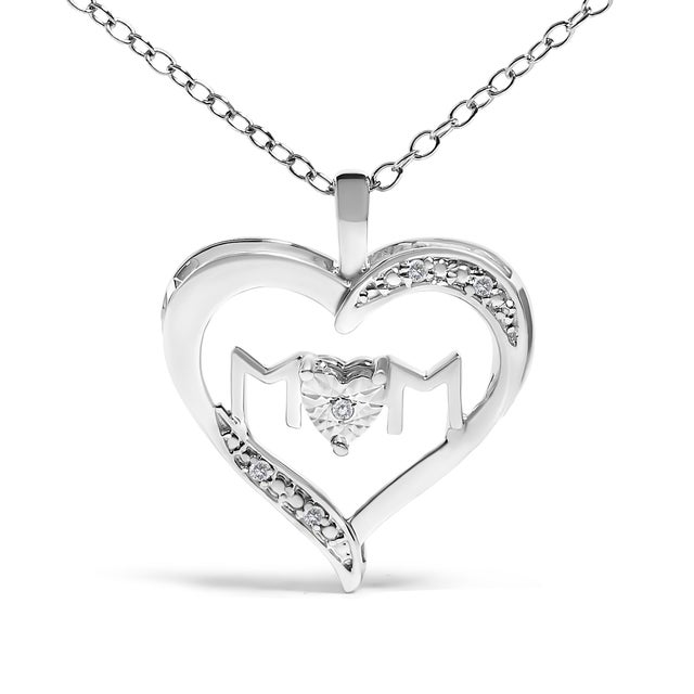 This exquisite pendant necklace is a tribute to the timeless bond shared with a mother, delicately crafted from .925...