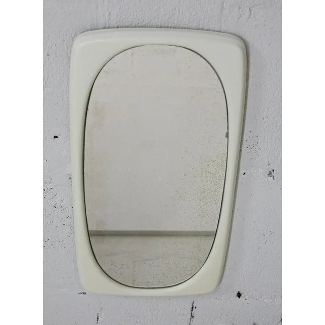 Cream Space Age Mirror, Italy, 1970s For Sale - Image 8 of 10