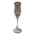 Late 20th Century John Deeble Signed Studio Art Glass Wine Goblet Pink Chalice Hand Blown For Sale