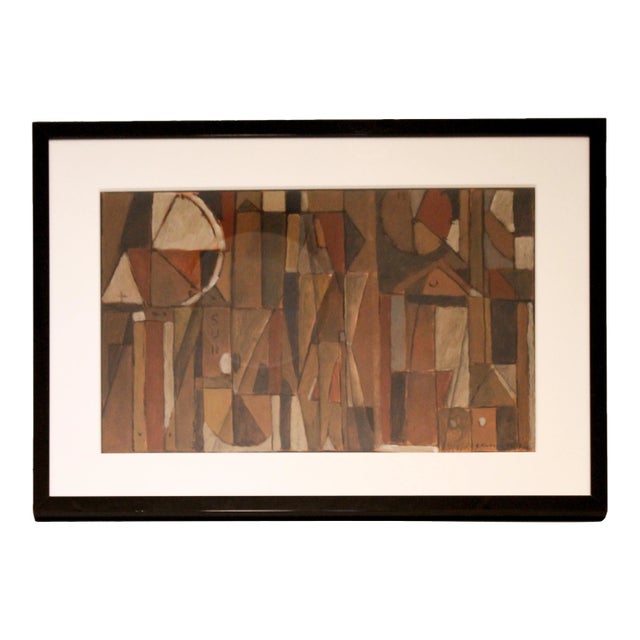 2008 “Times and Cities” Contemporary Abstract Acrylic Painting by Gabriel A. Karavokiris, Framed For Sale