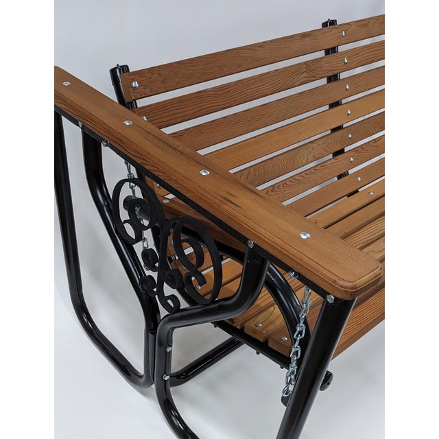 Vintage Cedar Wood Bench Swing Chairish