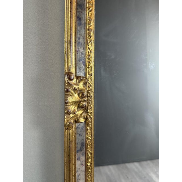 20th Century Louis XV Carved and Gilded Wooden Mirror For Sale - Image 5 of 8